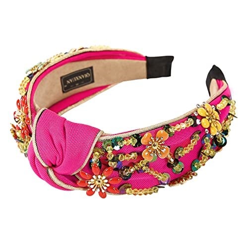 Kadınlar için Düz Renk Geniş Saç Bantları Elmas Yapay Elmas Kadınlar için Saç Bantları Üst Düğüm Saç Bandı Kristal El Yapımı Takı Kız Saç Aksesuarları Parlak Moda Saç Bandı