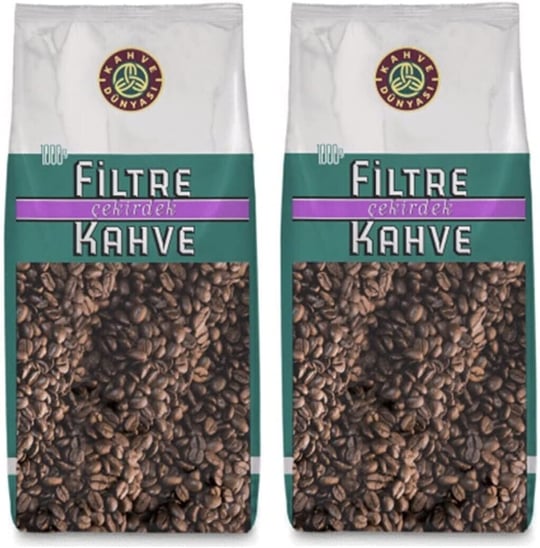 KAHVE DUNYASI Dünyası Filtre Kavrulmuş Çekirdek 2 Adet 1 kg