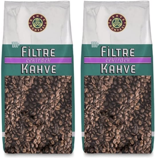 KAHVE DUNYASI Dünyası Filtre Kavrulmuş Çekirdek 2 Adet 1 kg