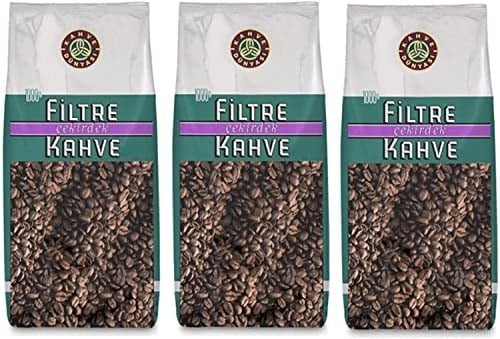 KAHVE DUNYASI Dünyası Filtre Kavrulmuş Çekirdek 3 Adet 1 kg
