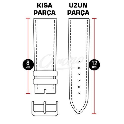 Kahverengi Kroko Hakiki Deri Saat Kordonu Kayış 18-20-22-24mm - Bedenler: 18mm, 22mm, 24mm