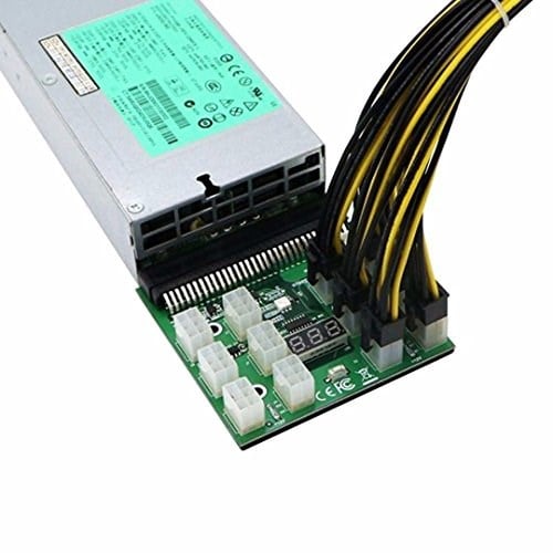 KALEA-INFORMATIQUE HP güç kaynakları için 1200w 750w Breakout Board - 12 P6 bağlantı noktası - gerilim göstergesi - ikinci güç kaynağı senkronizasyonlu.