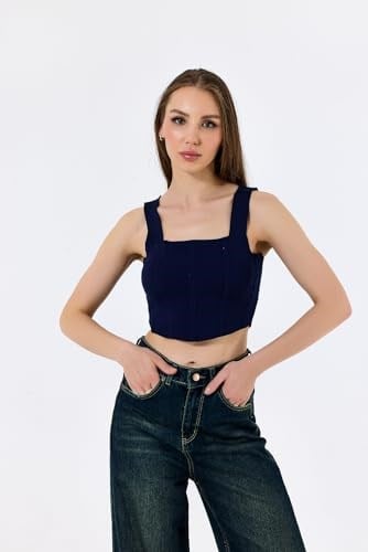 KALIN ASKILI POLİAMİD BLUZ CROP