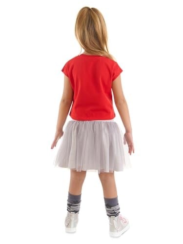 Kanka Kediler Kız Çocuk T-shirt Tüllü Tütü Etek Takım