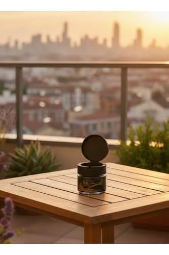 Kapaklı Cam Kavanoz Küllük – Koku Önleyici Şık Tasarım