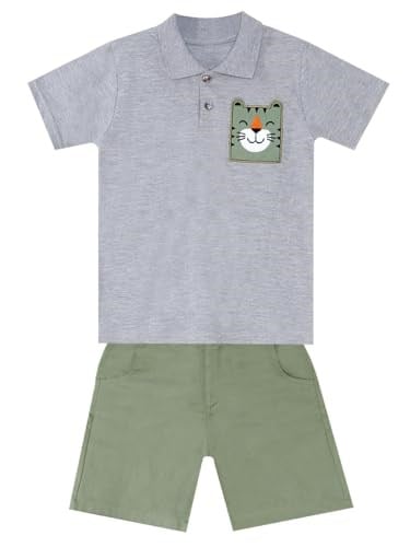 Kaplan Erkek Çocuk Polo Yaka T-shirt Şort Takım