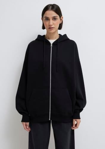 Kapüşonlu Fermuarlı Siyah Sweatshirt 1610221-900