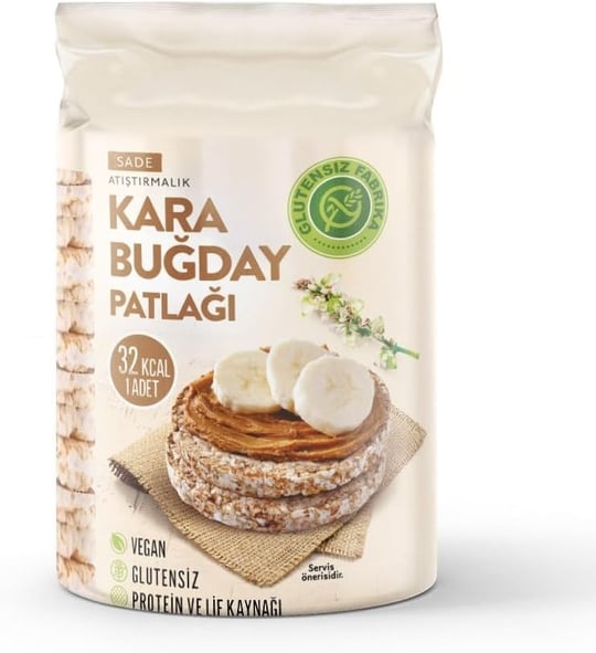 Karabuğday Patlağı Sade 1 Paket Glutensiz Vegan Sade 100 Gram