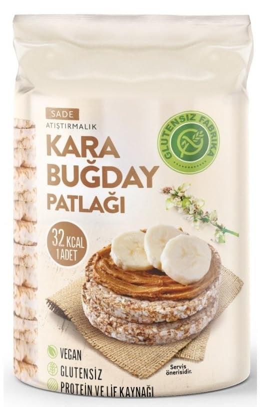 Karabuğday Patlağı Sade 1 Paket Glutensiz Vegan Sade 100 Gram