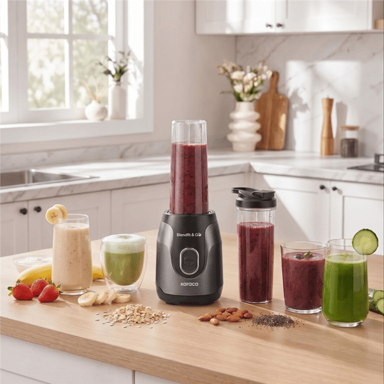 Karaca Blendfit Go Personal Kişisel Smoothie Blender Çift Hazne Rosegold 600ml & 400ml