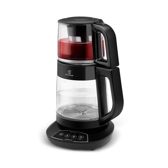 KARACA Çaysever 3 in 1 Konuşan Cam Çay Makinesi Su Isıtıcı ve Mama Suyu Hazırlama 1700W Black