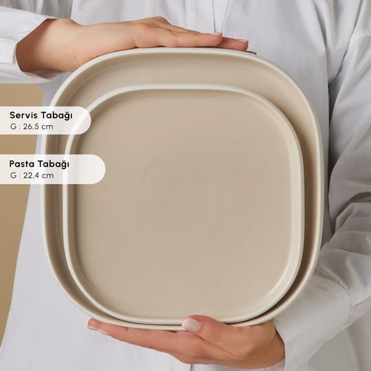 Karaca Earth Collection Cupid Beige 55 Parça 12 Kişilik Yemek Takımı