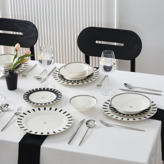 Karaca Elegance Bone 50.Yıl İmza Koleksiyonu Kore 24 Parça 6 Kişilik Yemek Takımı