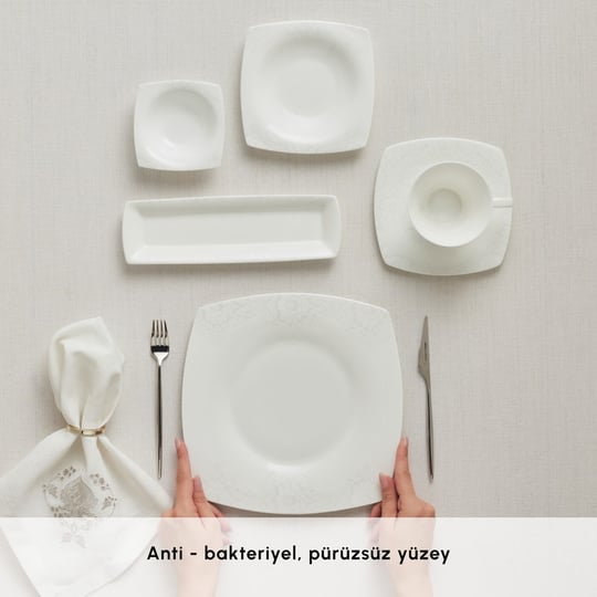 Karaca Fine Pearl Helen 26 Parça 6 Kişilik Kahvaltı Takımı