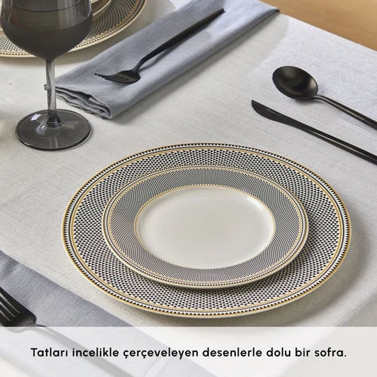 Karaca Forever Bone Globe 24 Parça 6 Kişilik Yemek Takımı