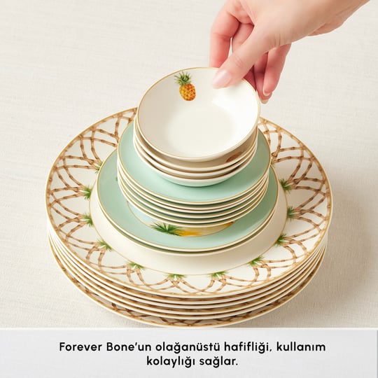 Karaca Forever Bone Pinello 26 Parça 6 Kişilik Kahvaltı Takımı