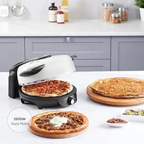 Karaca Gastro 10 in 1 Pizza ve Lahmacun Makinesi, Soft Cream