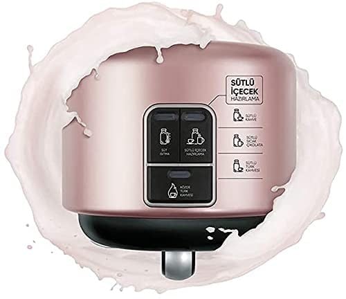 Karaca Hatır Mod Sütlü Türk Kahve Makinesi, 300 ml 5 Fincan, 735 W, Sütlü İçecek Ayarı, Otomatik Kapanma, Rose Gold