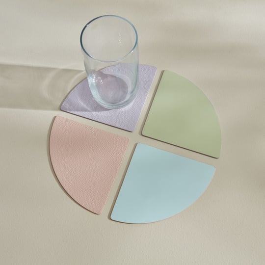 Karaca Home 2li Bardak Altlığı Set 11x11 cm Pembe Mavi