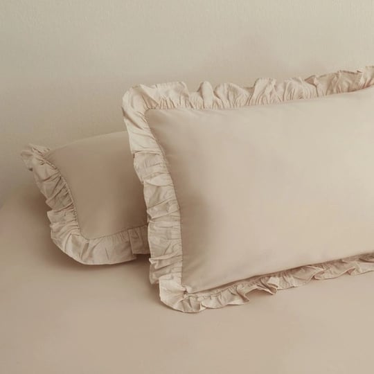 Karaca Home Basic 2li Fırfırlı Yastık Kılıfı Adaçayı