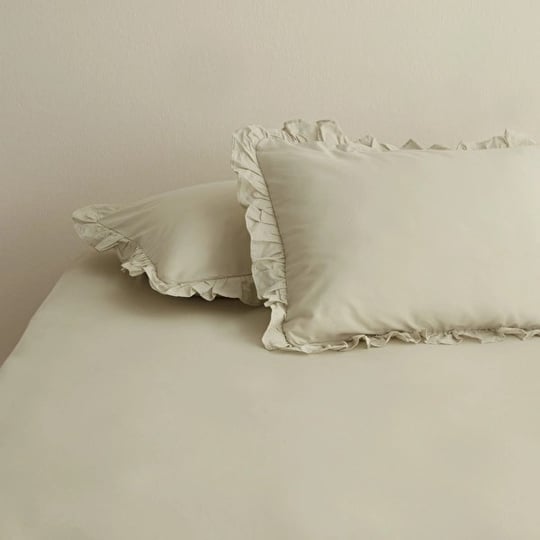Karaca Home Basic 2li Fırfırlı Yastık Kılıfı Adaçayı