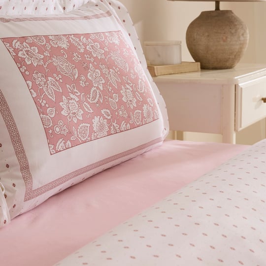 Karaca Home Celerina Pembe %100 Pamuk Çift Kişilik Fitted Nevresim Takımı