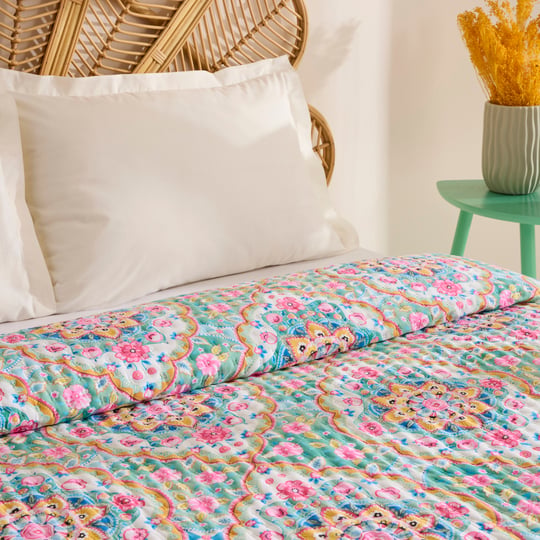 Karaca Home Luna Çok Amaçlı Çift Kişilik Yatak Örtüsü Multicolor