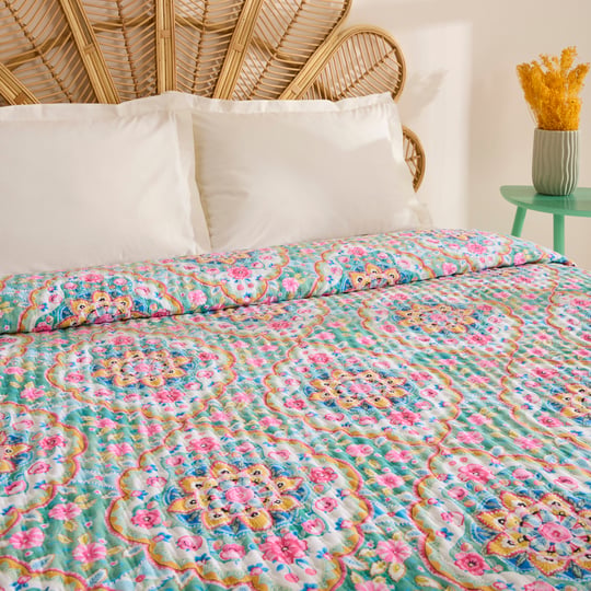 Karaca Home Luna Çok Amaçlı Çift Kişilik Yatak Örtüsü Multicolor