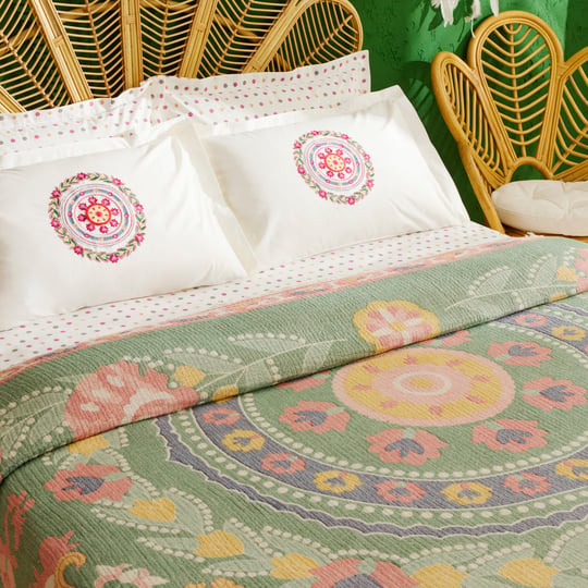 Karaca Home Luneor %100 Pamuk Nish Set Çift Kişilik Pike Takımı Multicolour