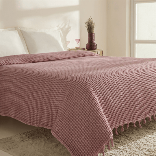 Karaca Home Mady Waffle Tek Pike Pembe