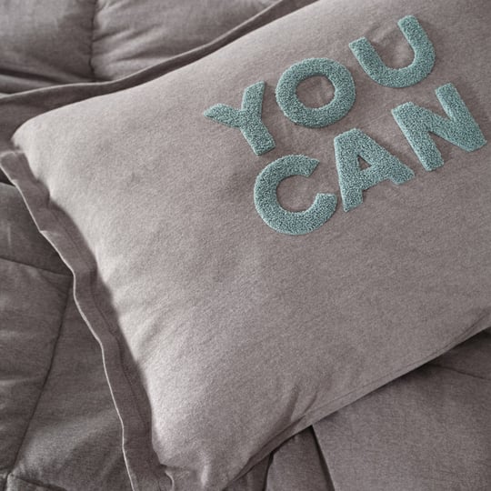 Karaca Home Motto Cotton Comfort Çift Kişilik Uyku Seti Gri