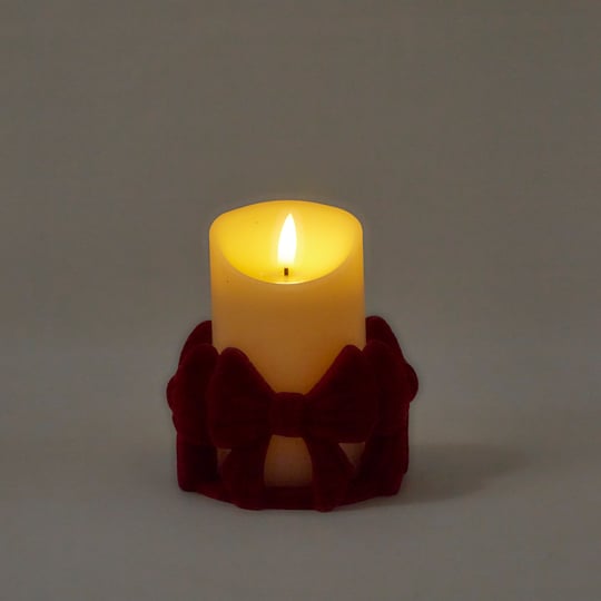 Karaca Home New Year Velvet Glow Led Mum 12,7x12,7x13,9 cm