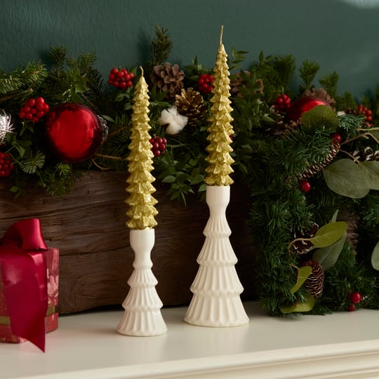 Karaca Home New Year Yılbaşı Çam Ağacı Şekilli Şamdan Mum 8,2x4,2x21 cm