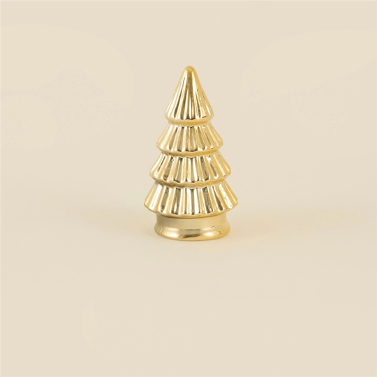 Karaca Home New Year Yılbaşı Christmas Tree Dekoratif Obje Gold 7,8 x 7,8 x 16,5 cm