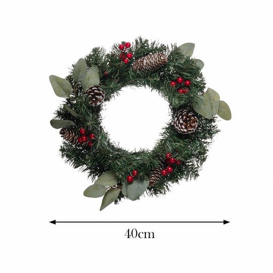 Karaca Home New Year Yılbaşı Pine Kapı Süsü 40 cm