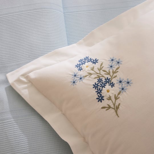 Karaca Home Orlena Çift Kişilik Pike Takımı Mavi