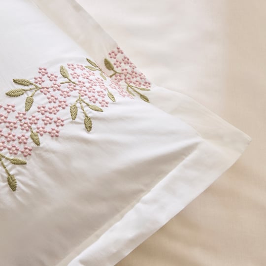 Karaca Home Rosven Nakışlı Çift Kişilik Nevresım Takımı Beyaz
