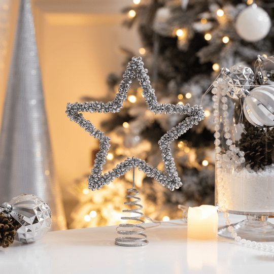 Karaca Home Shimmering Star Ağaç Başlığı Silver