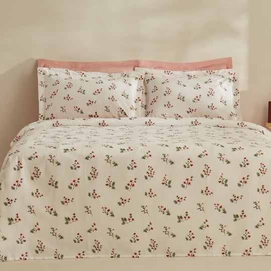 Karaca Home Silvie %100 Pamuk Tek Kişilik Pike Takımı Kırmızı