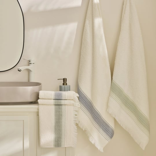 Karaca Home Soft Balance %100 Pamuk Hamam Seti 4 Parça Mavi-Yeşil