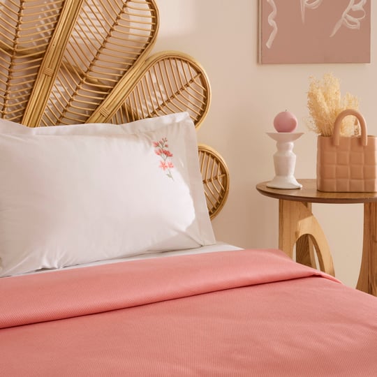 Karaca Home Softera %100 Pamuk Çift Kişilik Pike Takımı Pembe
