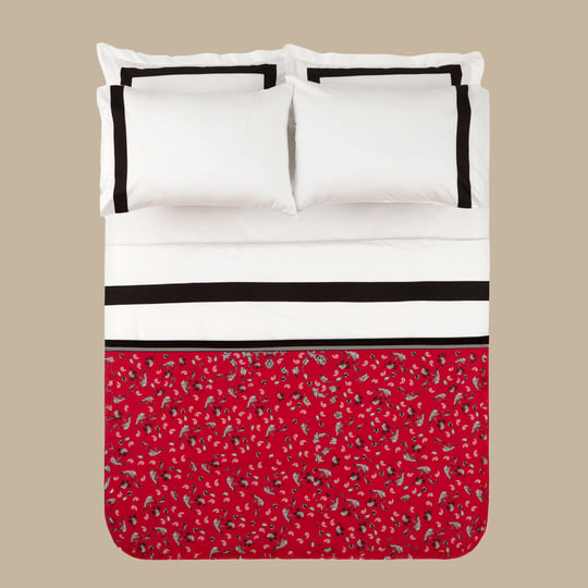 Karaca Home X 2Wins Rosso Notte Çift Kişilik Yatak Örtüsü Kırmızı