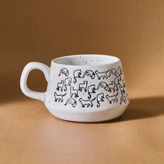 Karaca Kedi Beyaz Kupa 450 ml