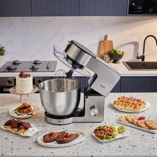 Karaca Multichef Ultra Inox Kıyma Çekme/Sucuk-Sosis/İçli Köfte Aparatlı Hamur Yoğurma Makinesi 8L