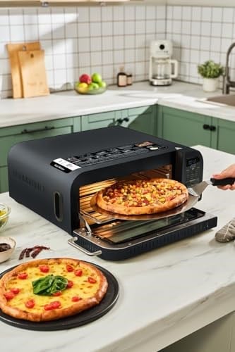 Karaca Multicrust Artisan Retro Pizza Makinesi ve Airfryer Mat Siyah
