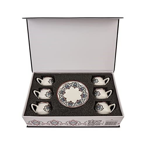 Karaca Nakkaş 6 Kişilik Kahve Fincanı Takımı 100 ml - Seçenekler: Small, Medium, Large, Bali Kahve Fincanı...