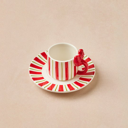 Karaca New Year Yılbaşı Candy Bow 2 Kişilik Kahve Fincan Takımı 90 ml