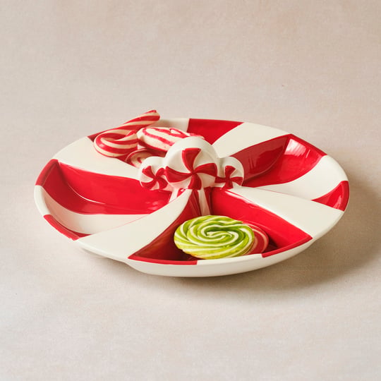 Karaca New Year Yılbaşı Candy Twist Bölmeli Sunumluk 26,7 cm