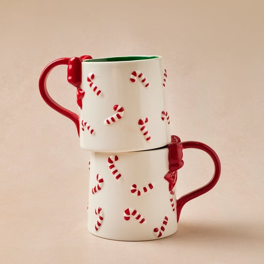 Karaca New Year Yılbaşı Cane Bow Kupa 600 ml