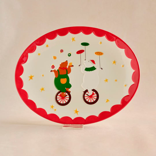Karaca New Year Yılbaşı Carousel Kayık Tabak 30 cm